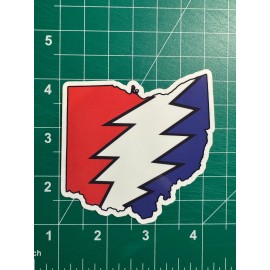 Heartland Sticker Co Ohio Stealie - Grateful Dead - Laminated Vinyl Sticker 3"x3"
