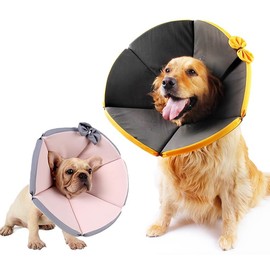 ABLAZEZAI Pet Cone Collar for Dog Cat, After Surgery Alternative Recovery Collars for Dogs, Dogs Cats Soft Elizabeth E-Collar Prevent Biting Licking Scratching (Pink, S)