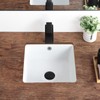 KDKSC 14 Inch Small Undermount Bathroom Sink White Ceramic Square