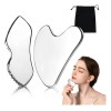 2pzs Gua Sha Facial Grande Acero Inoxidable Masajes Cuello