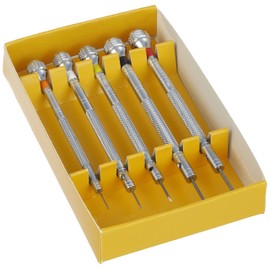 Bergeon 55-605 2868 Set of 5 Chrome Plated Brass Screwdrivers Watch Repair Kit