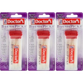 3 Pack The Doctors Brushpicks Interdental Toothpicks 120 Count Ea 360 Picks