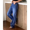 Necooer Women's Wide Leg Jeans High Waisted Distressed Boyfriend Jeans