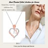 JoycuFF Rose Heart Pendant Necklace Gifts for Women I Love
