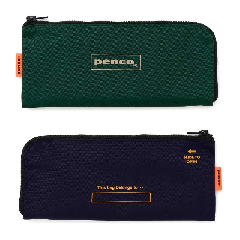 penco Flat Pen Case Pencil Case Orange