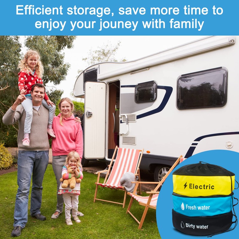 RV Hose Storage Bag, 3 Pack Utility Bag for Sewer