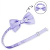Alizeal Mens Adjustable Pre-tied Solid Bow Tie, lilac