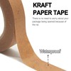 Qancekoo 24mm x 50m Brown Kraft Paper Tape, Environmentally Friendly