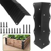 8-Pack Black Raised Garden Bed Corner Brackets, 11"x3"x3" Metal Corner