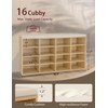DINZI LVJ Shoe Storage Bench with Cushion, 16-Cubby Shoe Rack,