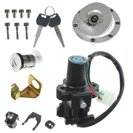 Silscvtt Ignition Switch Fuel Tank Cover Seat Lock Key Kit Replacement for Honda CB400 VTEC ST1300 VTR1000 CB1300
