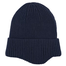 Connectyle Men's Winter Beanies Cuffd Knit Earflaps Hat Fleece Stocking Caps Windproof Warm Hat Navy Blue