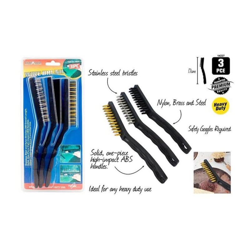 Duramax Detail Wire Brush 3 Piece Set