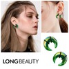 Longbeauty 1 Pair Glass Ear Piercing 2G 0G 00G Septum