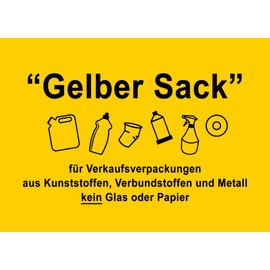 Pack of 5 Yellow Bag Stickers