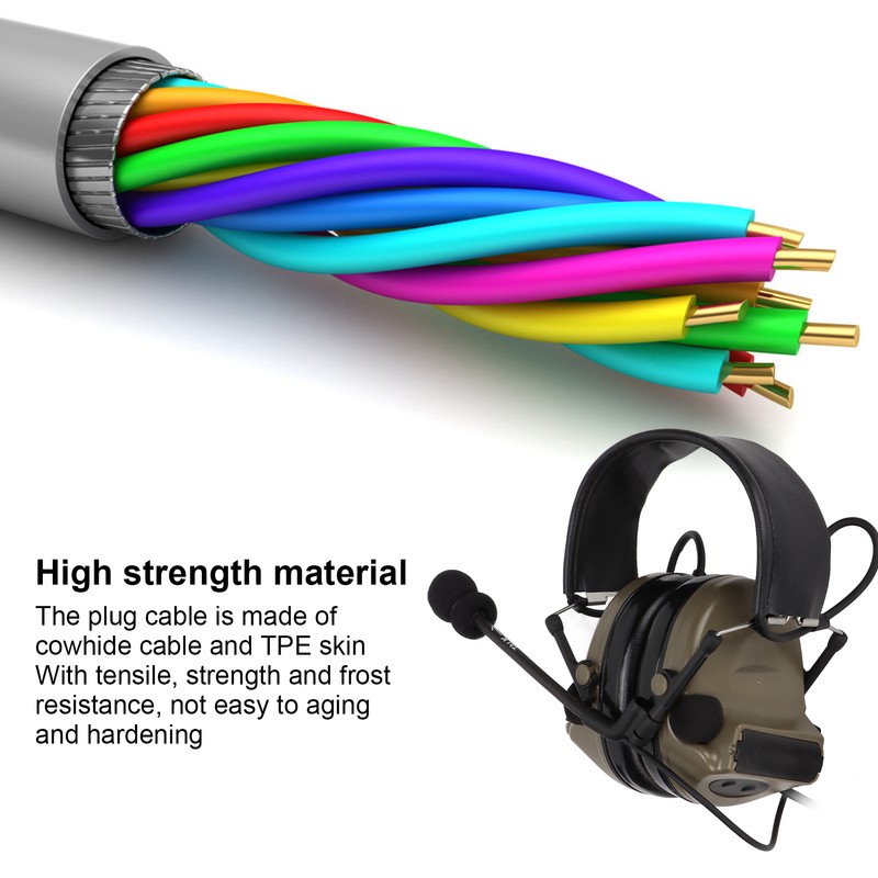 7.1mm Silicone Earmuffs Hearing Noise Reduction Walkie Talkies Headset U94