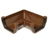 FLOPLAST 114mm Square Gutter 90 Degree Angle - Brown