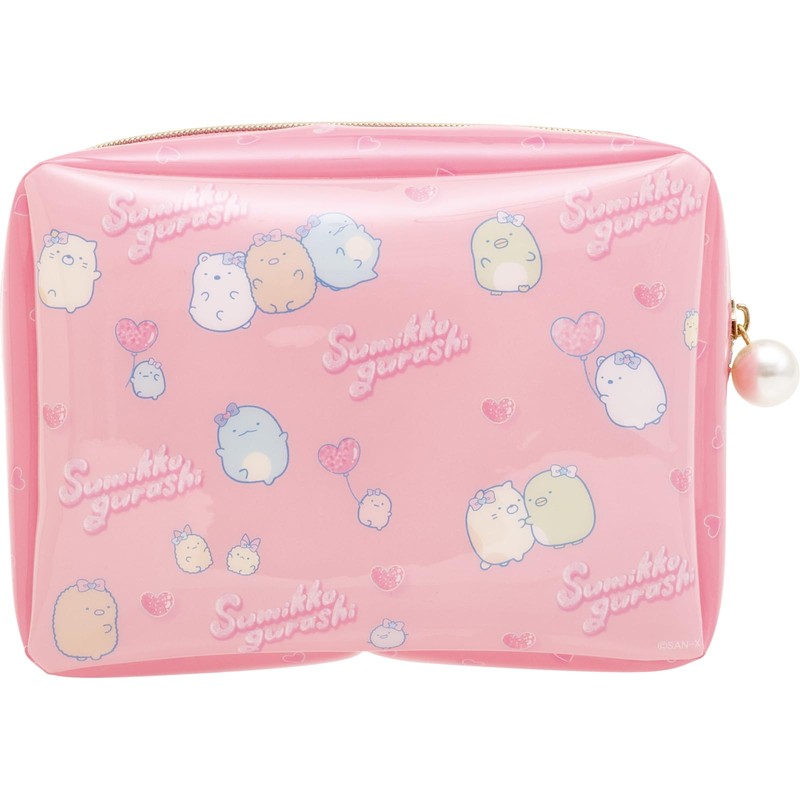 San-X Sumikko Gurashi Sumikko Cosmetic Pouch, Pink, FE41301 (H x