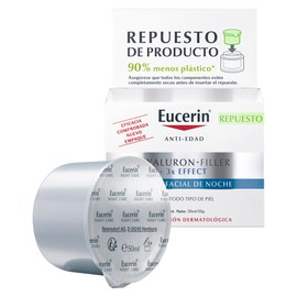 Eucerin Refill Crema anti edad Hyaluron-Filler Crema de Noche (50 ml) con ácido hialurónico que ayuda a reducir líneas de expresión                   