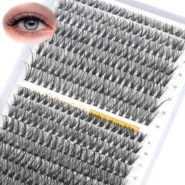 Natural & Wispy Cluster Lashes,Lankiz Individual Eyelashes 30D+40D C Curl 9-16mm 320PCS Reusable DIY Individual Lashes Hypoallergenic Eyelash Clusters for Daily Wear and Events