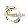 BESPORTBLE Elegant Silk Scarf Clip Holder Unique Metal Clasp Ring