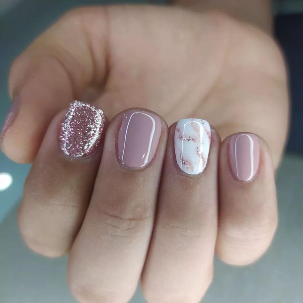 Short Press on Nails Square Fake Nails Acrylic False Nails