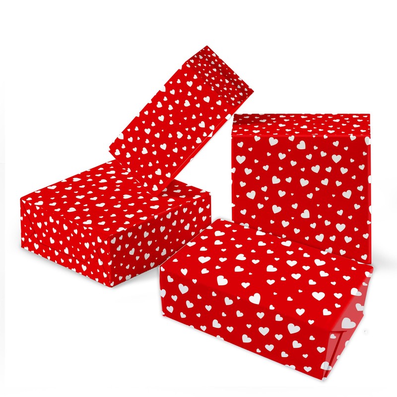 GLKTOPO 12 Sheets Valentine's Day Hearts Gift Wrapping Paper 20