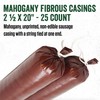 LEM Products Mahogany Fibrous Casings, 2 ½ Inches x 20
