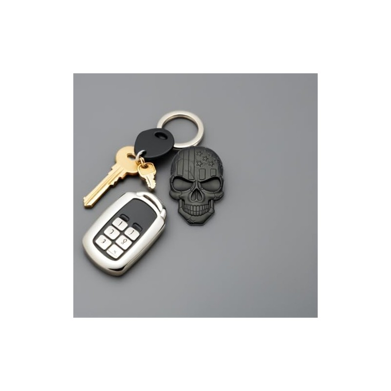 WOONEKY Emblema Decorativo De Calavera 3d Pegatinas De Zinc Para