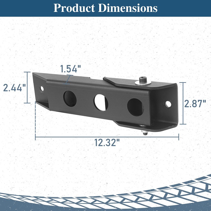 Hooke Road Tailgate Hinge Set Compatible with Jeep Wrangler TJ