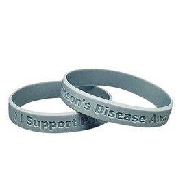 1 - I Support Parkinson's Disease Awareness Bracelet 100% Medical Grade Silicone - Latex and Toxin Free Bracelet - Show Your Support For Parkinson's Disease Awareness