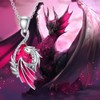 LONAGO Dragon Birthstone Necklace Wyvern Dragon Pendant Necklace Gift for