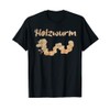Funny Carpenter's Wooden Craft DIY Carpenters Woodworm T-Shirt, black