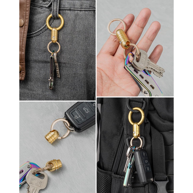 TISUR Key Chain Breakaway Quick Release Carabiner Detachable Key Chain