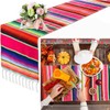 Bessy shop Mexican Table Blanket,Washable Outdoor Picnic Table,Hand Woven Cotton
