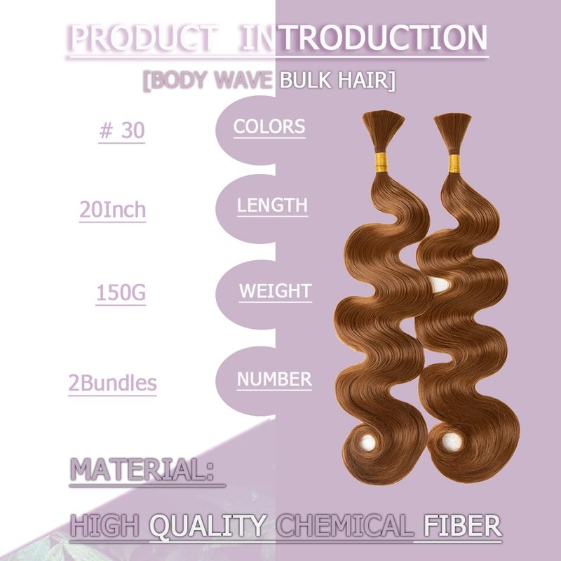 Body Wave Braiding Hair for Boho Braids Bohemian 20 Inch