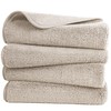 Polyte - premium anti-pilling microfibre hand towel - quick drying - beige - 40 x 76 cm - set of 4 pieces