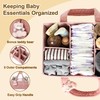 HONCESTA Baby Diaper Caddy Organizer, Baby Basket for Diaper Wipe,