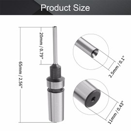 Utoolmart 2.5mm Paper Punch Drill Taper Shank Hollow Drill Tool for Hole Punch Punching Machine 2pcs