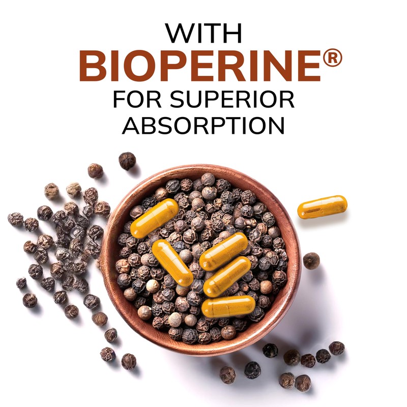 aSquared Nutrition Turmeric Curcumin 1300mg with BioPerine Black Pepper Extract