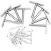 QWORK Pack of 8 75mm Invisible Shelf Brackets, T Shape