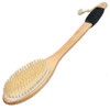 OWIIZI Bath Brush Wooden Curved Long Handle Antiskid Shower Brush