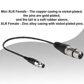 ASHATA 3 Pin XLR Female to Female Microphone Cable, XLR 3-Pin Female to XLR 3-Pin Female Audio Cable for Cameras / for SLRs Standard Microphone Connection