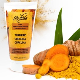 Reshma Beauty Turmeric Scrub Dual Action Cleanser Face & Body Gentle for all skin types and dull skin, hydrates and exfoliates Natural glow Cruelty-free 5.07 oz 1 pack Walnut / 레쉬마 뷰티 강황 스크럽 듀얼 액션 클렌저 페이스 & 바디 모든 피부 타입과 칙칙한 피부에 순하고 수분 공급 및 각질 제거 자연스러운 광채 잔인함 없는 5.07온스 1팩 Walnut