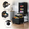 TC-HOMENY Mini Fridge Stand with Storage Drawer, 300 lb Load