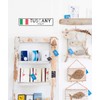 Tuscany, Italy - Italian Flag Sign - Metal Novelty Sign
