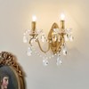 Ondersley Crystal Wall Sconce, Gold Wall Sconces, Gold Sconces Wall