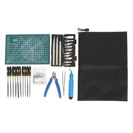 3D Print Tool Kit Includes Debur Tool Pliers Tweezers Cutting Board 3D Printing Accessories for Removing Cleaning Finishing