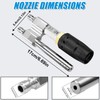 Adjustable Downstream Soft Wash Nozzle，2-in-1 shooter tip M5 Long Reach