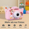 Playtastic Selfie-Kinderkamera, 2''-IPS-Display, 1080p, USB-C, rosa Einhorn-Hülle